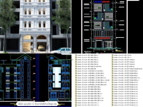 Bộ sưu tập File cad 9 mẫu thiết kế khách sạn đầy đủ kiến trúc, kết cấu, điện nước [sale 10%]